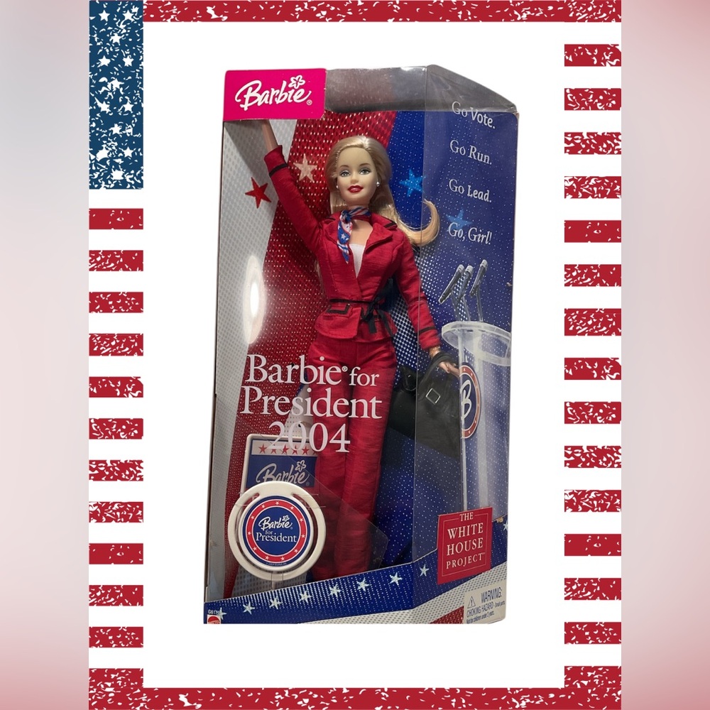 Barbie President 2004 Doll in Red Suit